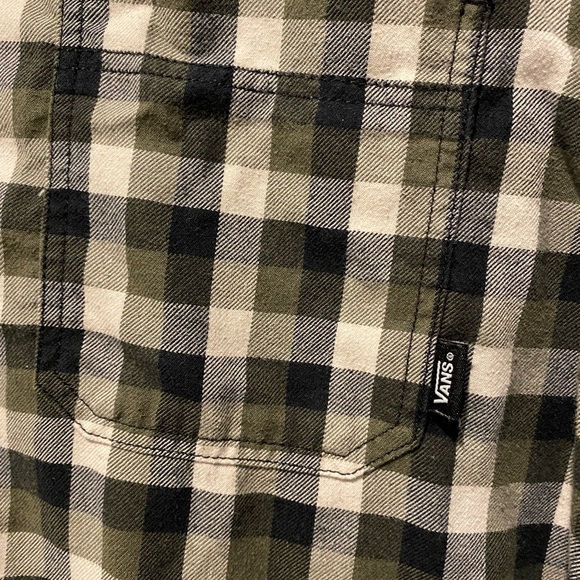 VANS Cotton Flannel Classic Plaid in Olive/Black/Grey/Cream - Mens L Tailored - Picture 2 of 6